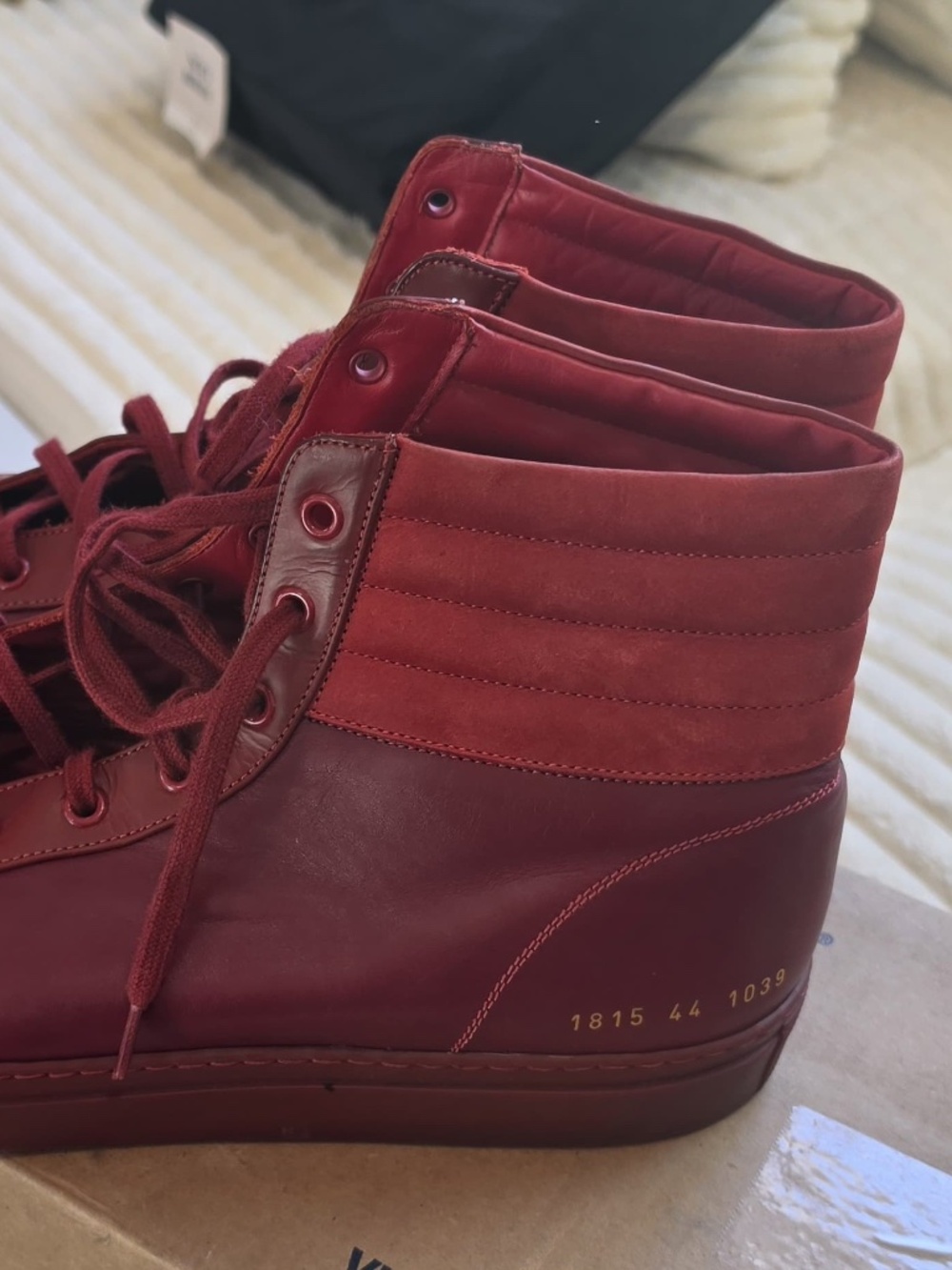 Common Projects Red Hi-Sneaker - Picture 2 of 5